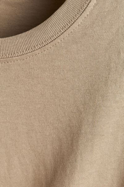 Shoulder-pad T-shirt Dress - Taupe - Ladies | H&M US | H&M (US + CA)