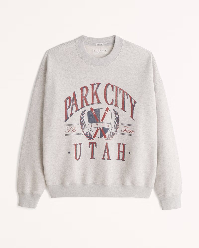 Women's Ski Graphic Crew Sweatshirt | Women's Tops | Abercrombie.com | Abercrombie & Fitch (US)