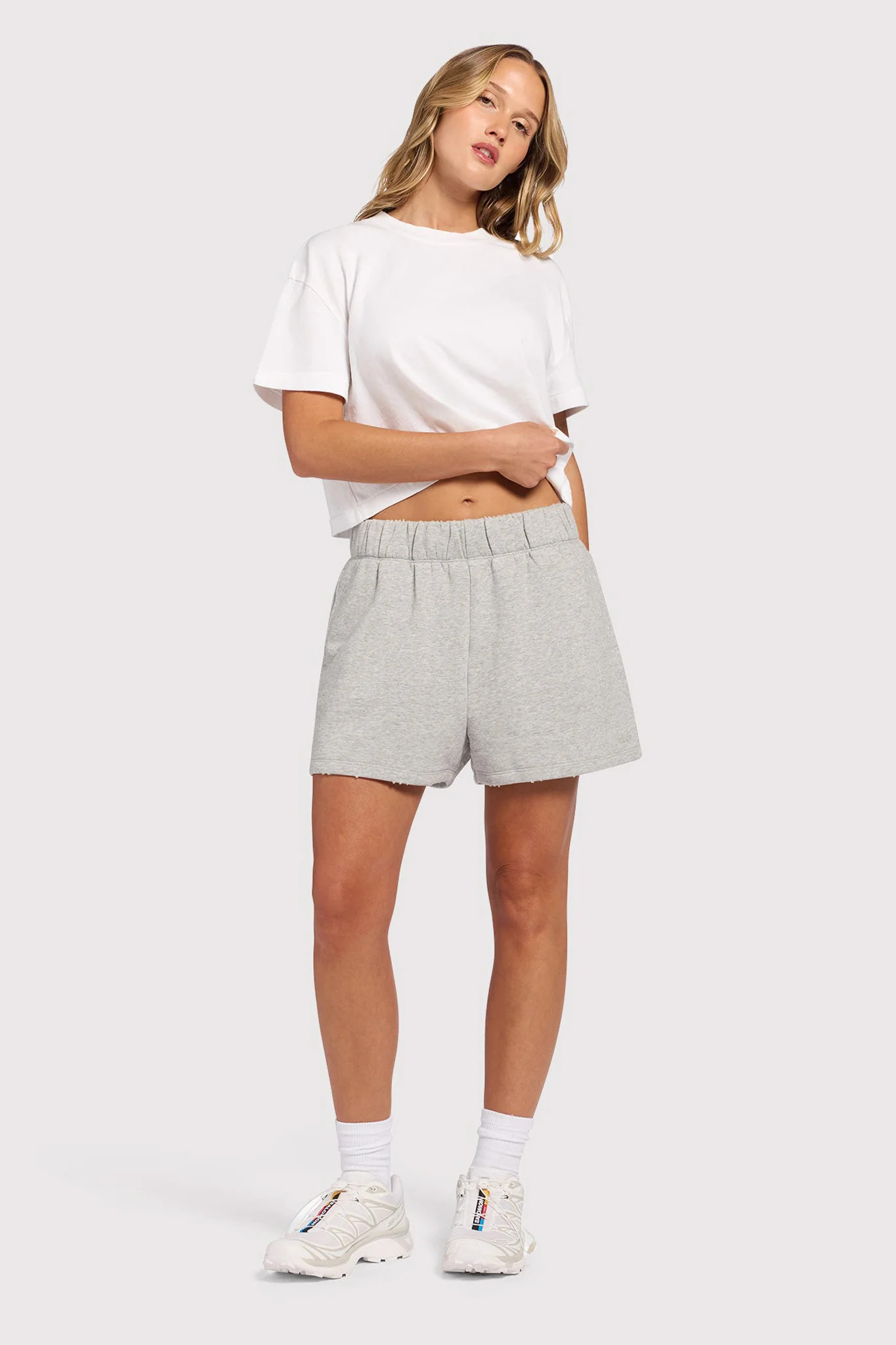 Vintage Fleece Short | Heather Grey | nuuds