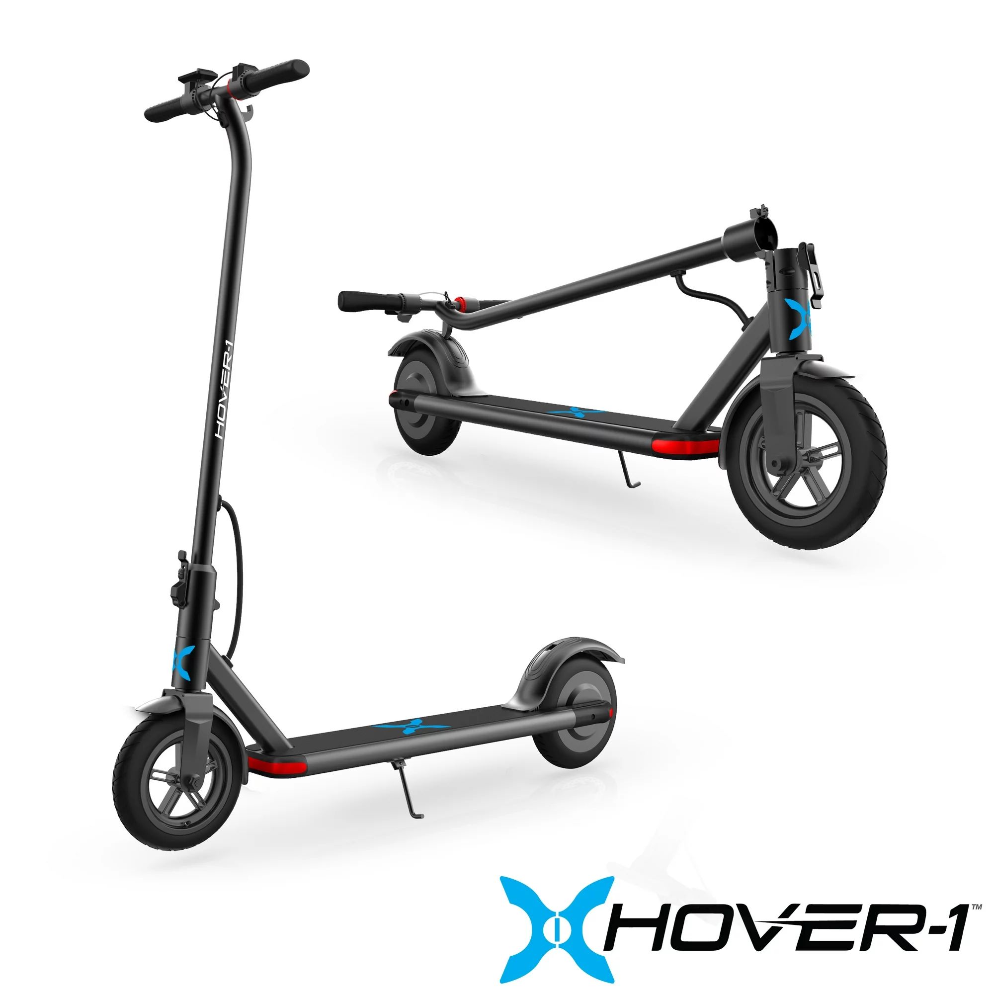 Hover-1 Dynamo Electric Folding Scooter, LCD Display, Air-Filled Tires, 16 MPH Max Speed - Black | Walmart (US)