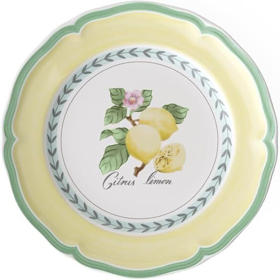 French Garden Valance Lemon Salad Plate by Villeroy & Boch - Premium Vitrified Porcelain - Made i... | Amazon (US)