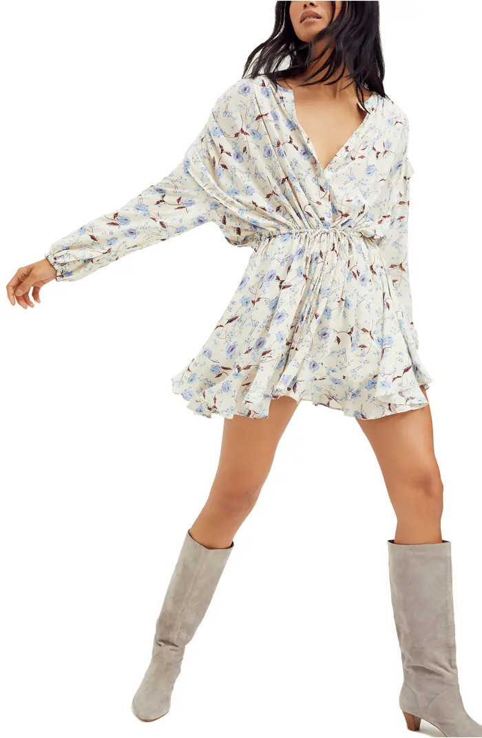 Flower Fields Floral Long Sleeve Minidress | Nordstrom Rack