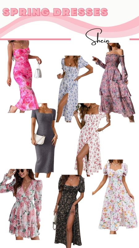 Spring dresses from shein! Floral dresses, basic dresses, long sleeve dress

#LTKstyletip #LTKfindsunder50 #LTKSeasonal
