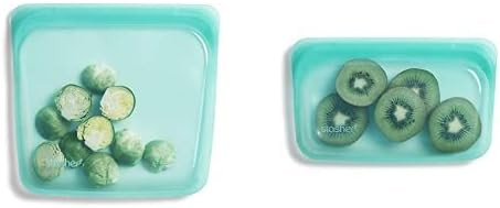 Stasher 100% Silicone Food Grade Reusable Storage Bags, Aqua Blue (Bundle of Sandwich & Snack) | ... | Amazon (US)