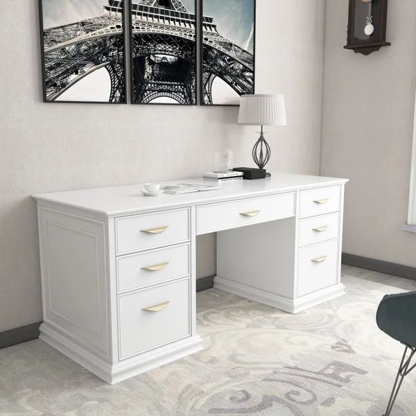 Pocola Solid Wood Desk | Wayfair Professional