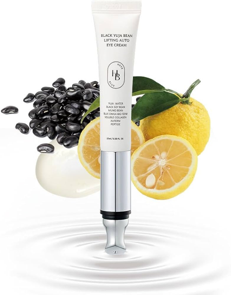 HEVEBLUE Black Yuja Bean Lifting Auto Eye Cream - Sensitive Skin, Vegan, Hypoallergenic, Korean S... | Amazon (US)