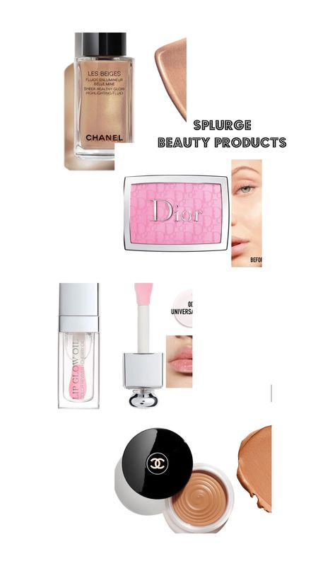 Beauty products, lip oil, lipgloss, Dior blush, pink blush, makeup, glow oil, bronzer 

#LTKunder50 #LTKbeauty #LTKstyletip
