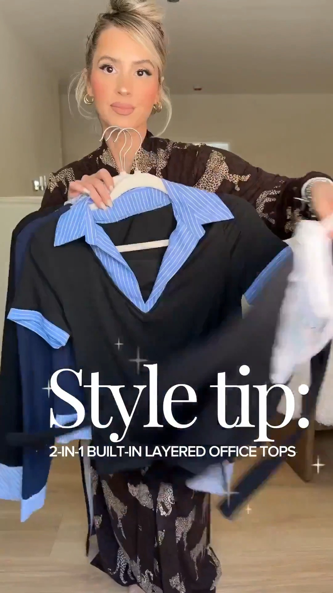 Style tip: 2 in 1 built-in layered OFFICE TOPS!! No bulk + no effort + matches literally any trouser in your closet!! 

Wearing small in tops 
Size small or size 4 in trousers
Tan trousers = small long thin (they run short)
Dark blue trousers: that color is out of stock now 😭 but the light blue are equally as good I promise!

#LTKU #LTKWorkwear #LTKootd