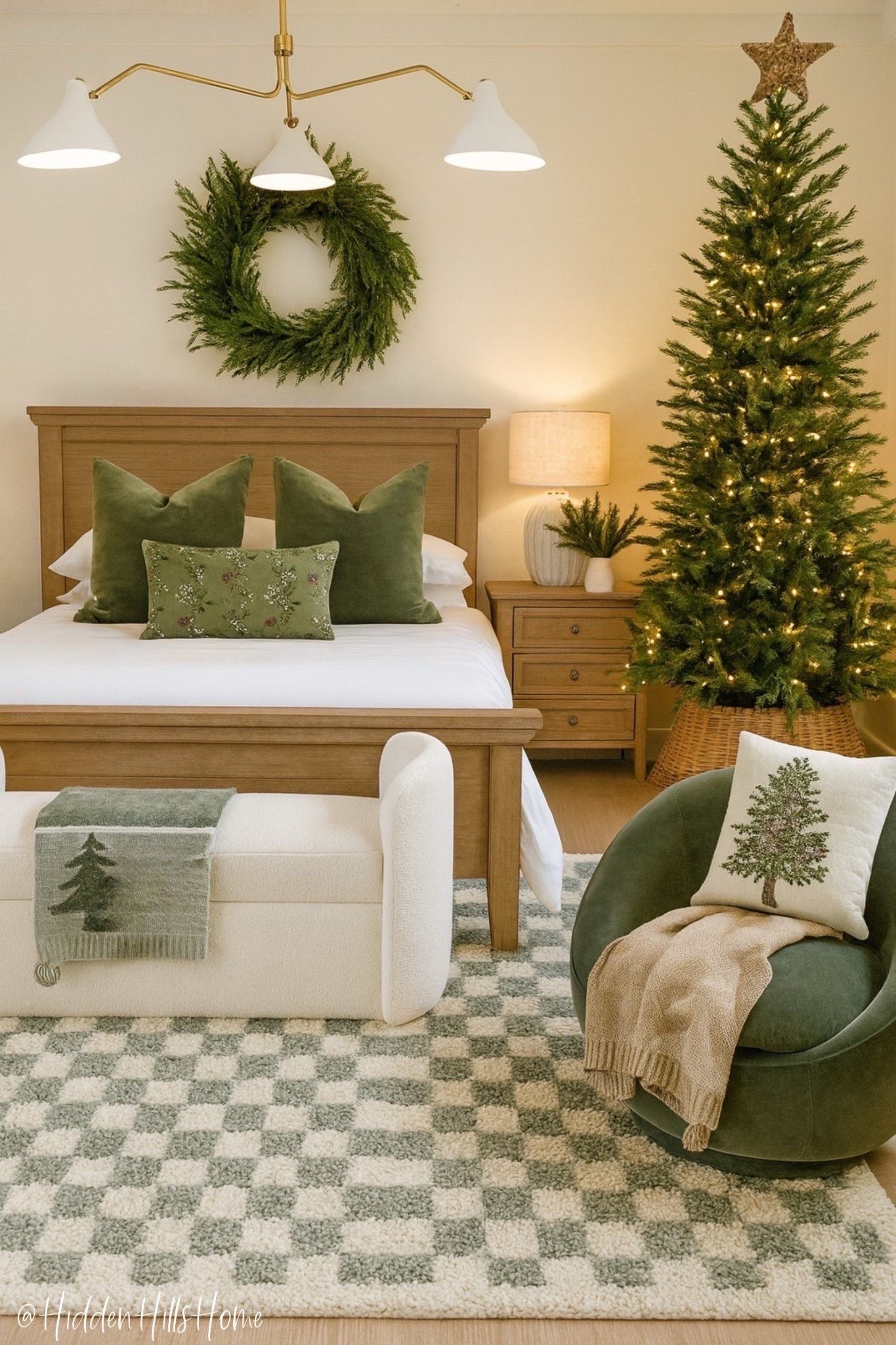 Christmas bedroom mood board, holiday decor, Christmas tree, nightstands, rug, bedding, Christmas room, holiday bedroom, green Christmas decor #Christmas 


#LTKSaleAlert #LTKHome #LTKHoliday