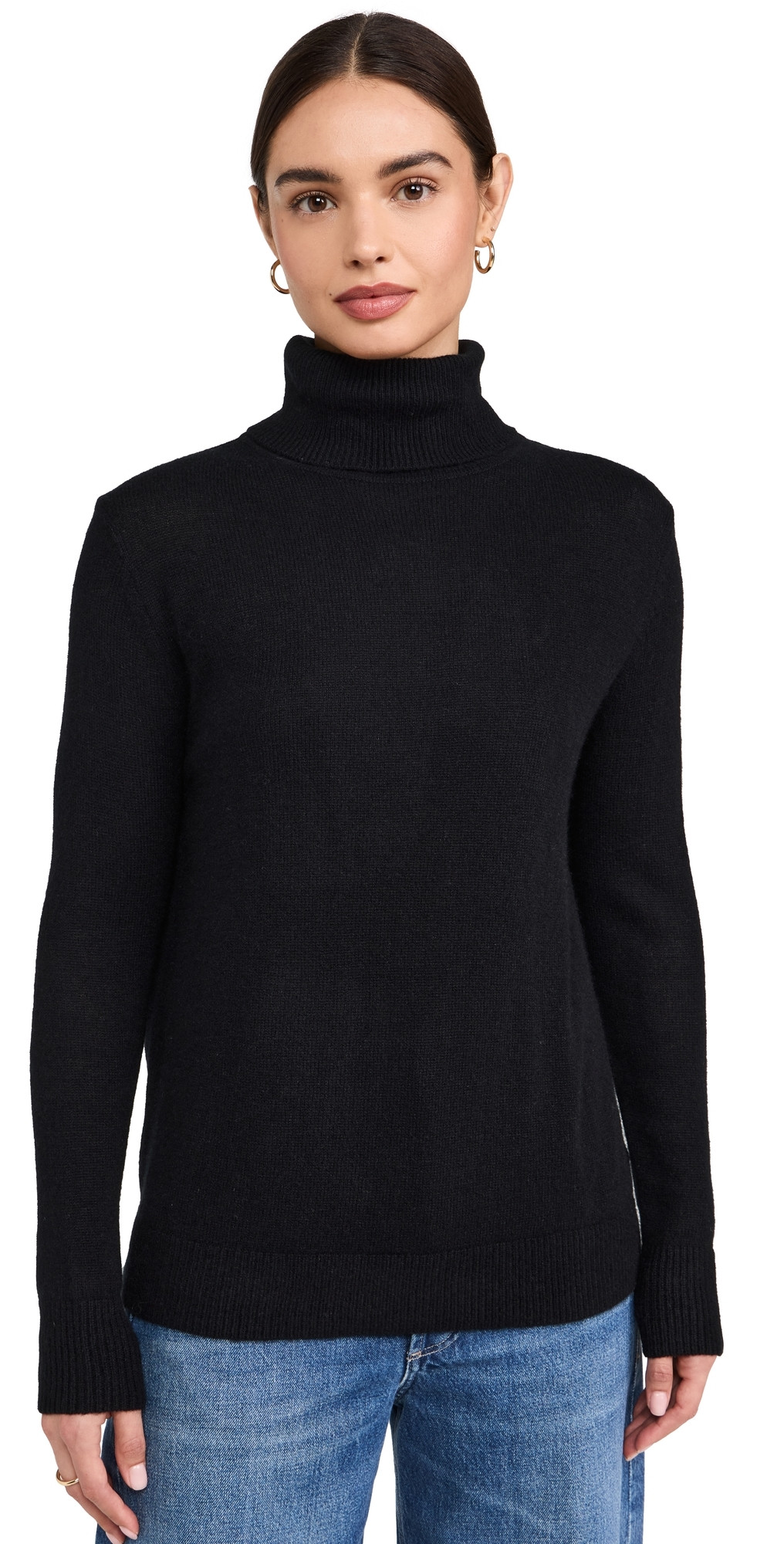 OGD One Grey Day Sloane Cashmere Turtleneck Black XS | Shopbop