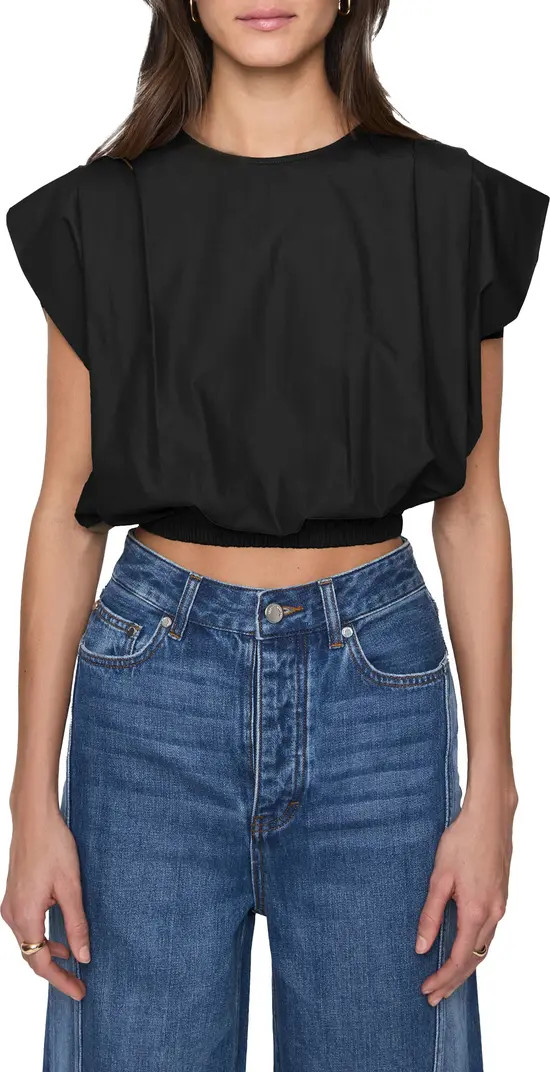 Rebecca Minkoff Holly Pleated Poplin Crop Top | Nordstrom | Nordstrom