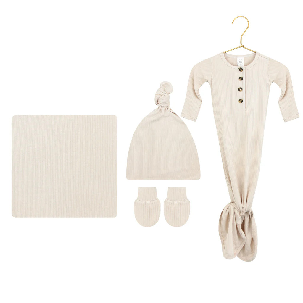 Cove Ribbed Newborn Hat Bundle (Gown) | Lou Lou & Company