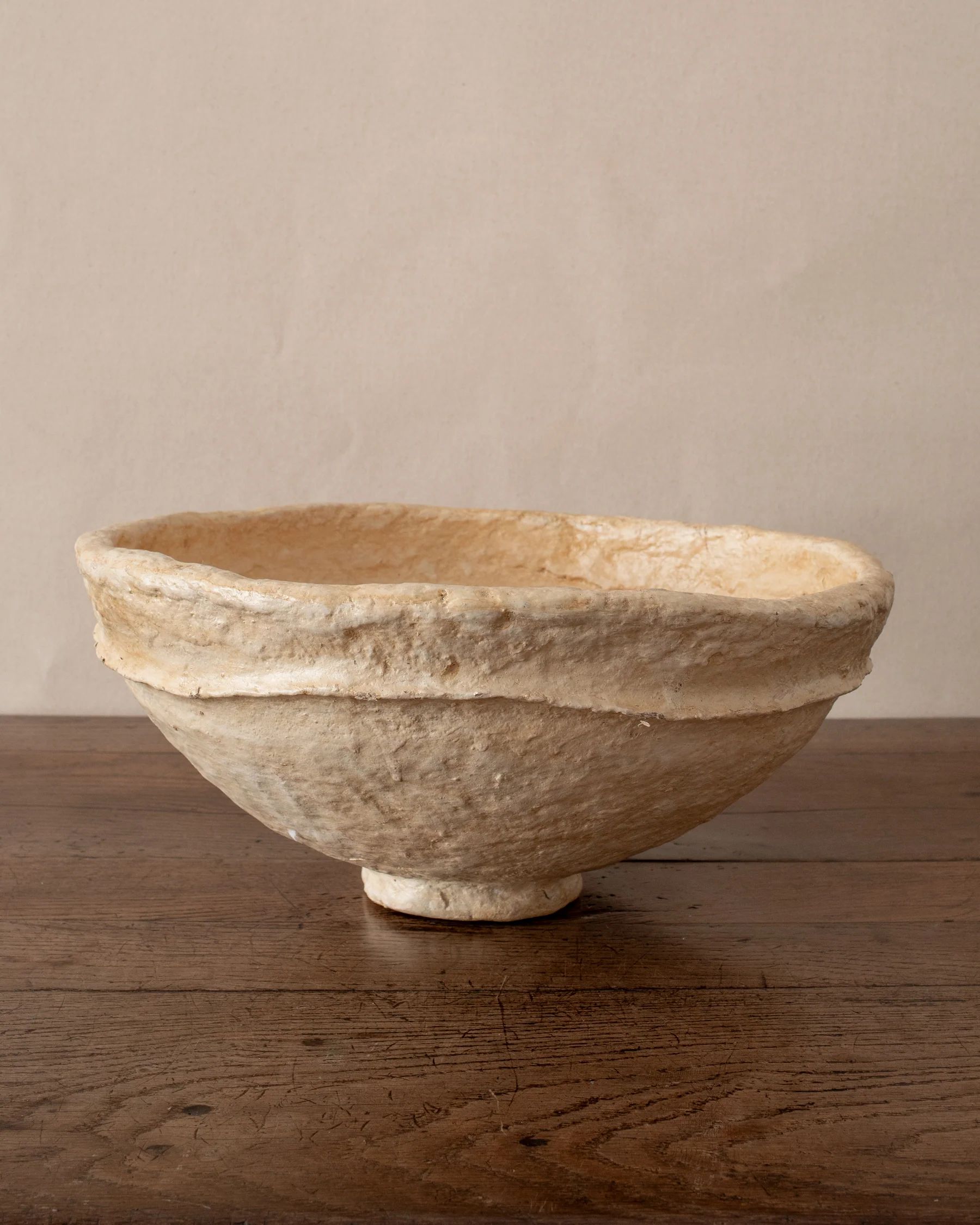Paper Mache Footed Bowl | The Vintage Rug Shop