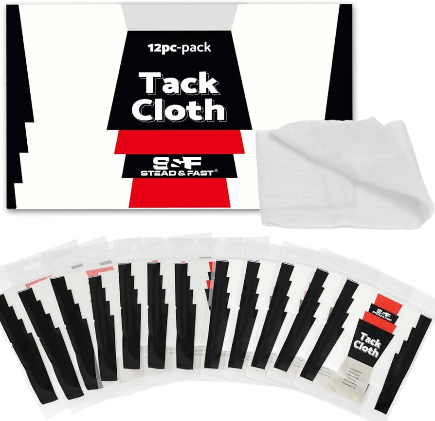 Tack Cloth for Automotive Painting, White, 12-Pc Tack Cloths for Removing Dust from Woodworking b... | Amazon (US)