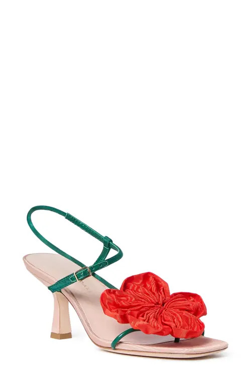 Loeffler Randall Frank Slingback Sandal in Beige/green/red at Nordstrom, Size 10.5 | Nordstrom