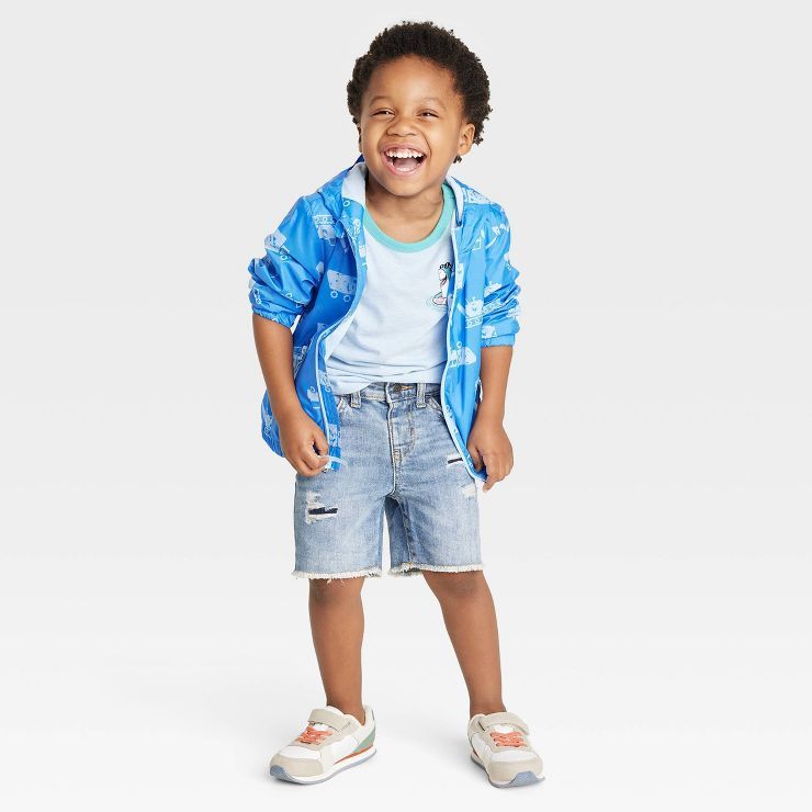 Toddler Boys' Rolled Hem Super Stretch Jean Shorts - Cat & Jack™ Medium Wash | Target