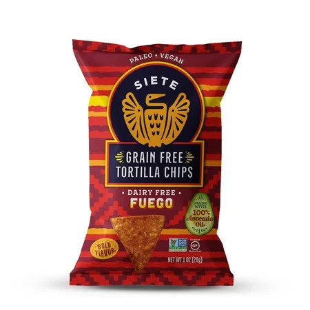 Siete Family Foods Grain Free Tortilla Chips Fuego Flavor 1 oz. Bag | Walmart (US)