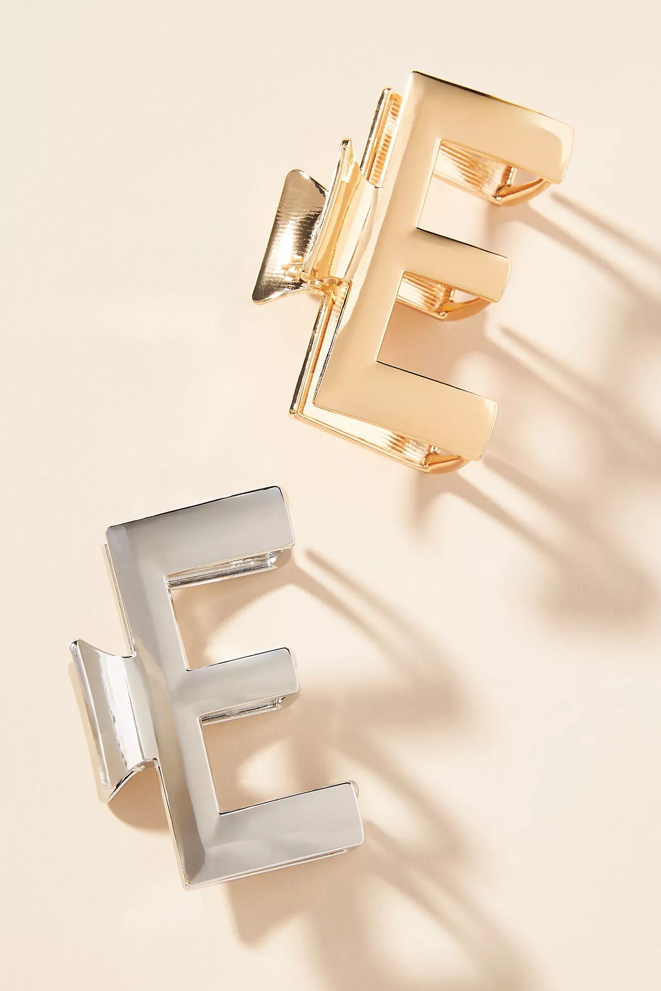 Mini Mod Metal Hair Claw Clips, Set of 2 | Anthropologie (US)