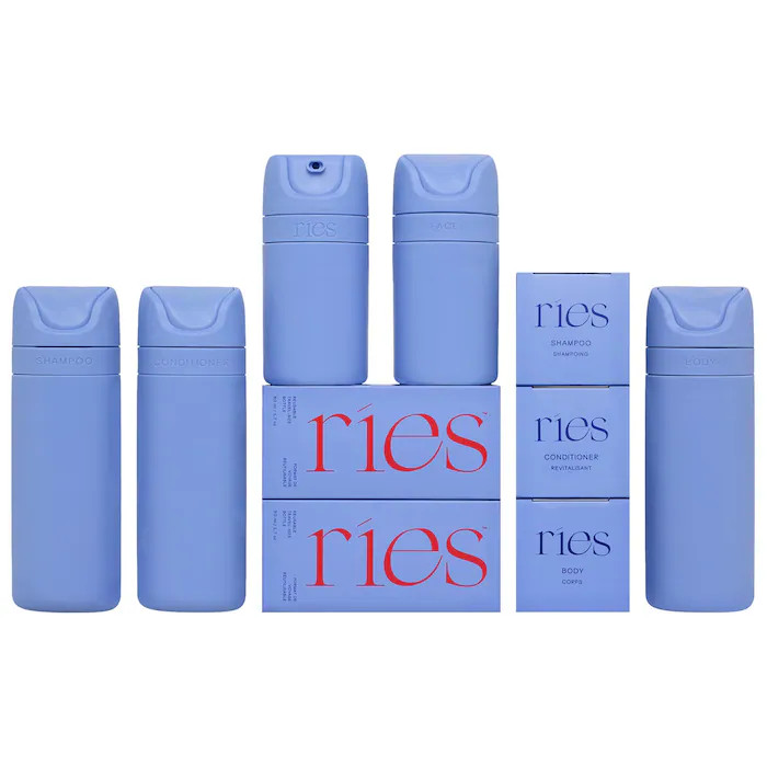 The Essential Refillable Travel Container Set - Blue - RIES | Sephora | Sephora (US)