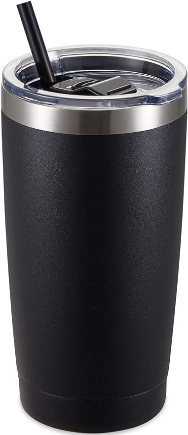 ALOUFEA 20oz Stainless Steel Tumbler with Lid and Straw, Vacuum Insulated Tumbler Cup, Double Wal... | Amazon (US)