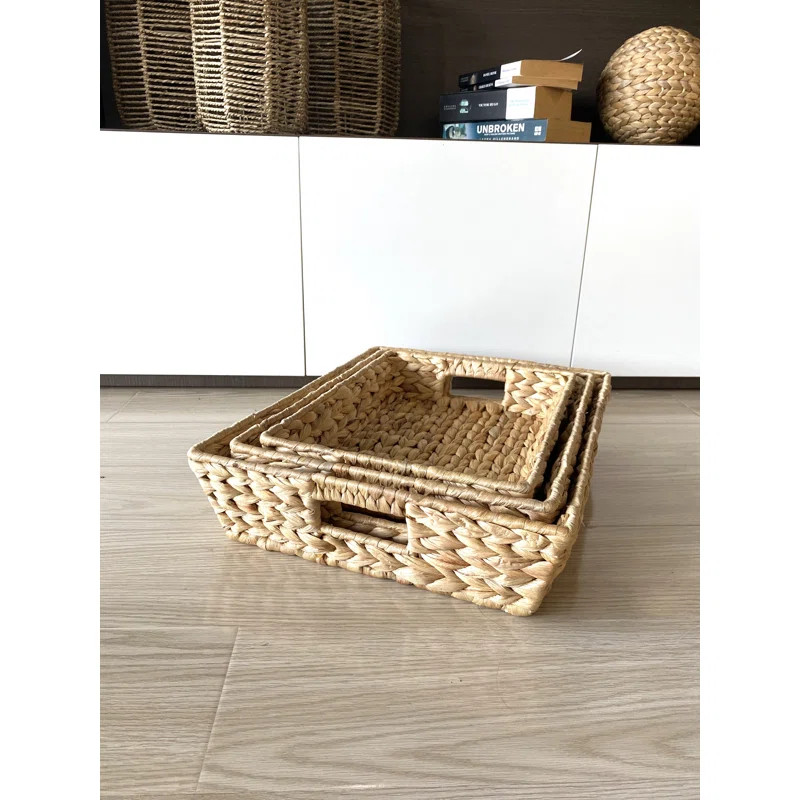 Winne Rattan Tray - Set of 3 | Wayfair North America