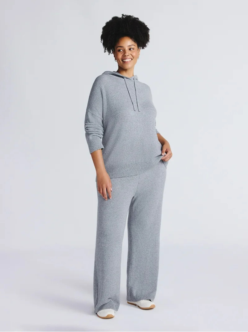 Time and Tru Women's Hoodie Sweater and Pants Set, 2-Piece, Sizes: XS-XXXL | Walmart (US)