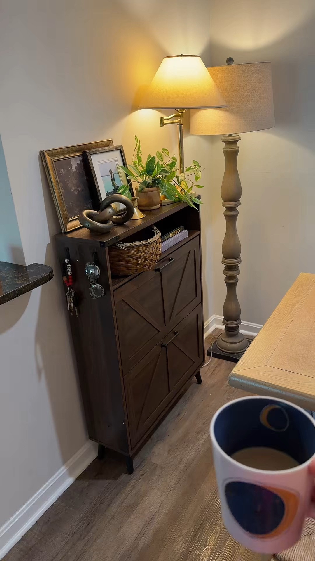 Shoe cabinet. Entry way decor. Small space storage. Amazon home