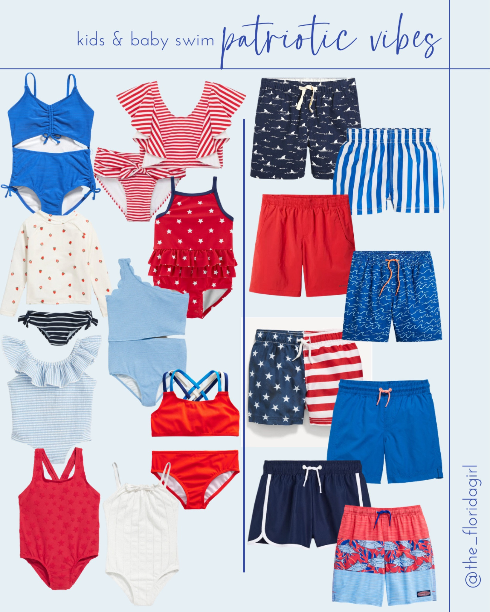 Kids and baby holiday swim suits 
#oldnavy #memorialday #usa #holiday #redwhiteblue #4thofjuly #swim #kids #baby #toddler #boys #girls #target #gap #kidsswim #swimwear #girlsswimsuits #boysswimsuits #babyswimwear #summer #toddlerswim #swimwear

#LTKfamily #LTKkids #LTKSeasonal