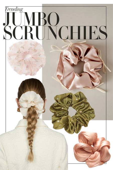 Jumbo scrunchies are trending ☁️
Maxi scrunchie | Good Squish | Oversized hair accessories | Spring hair ideas | Flower scrunchie | wedding guest hairstyle 

#LTKbeauty #LTKstyletip #LTKfindsunder50