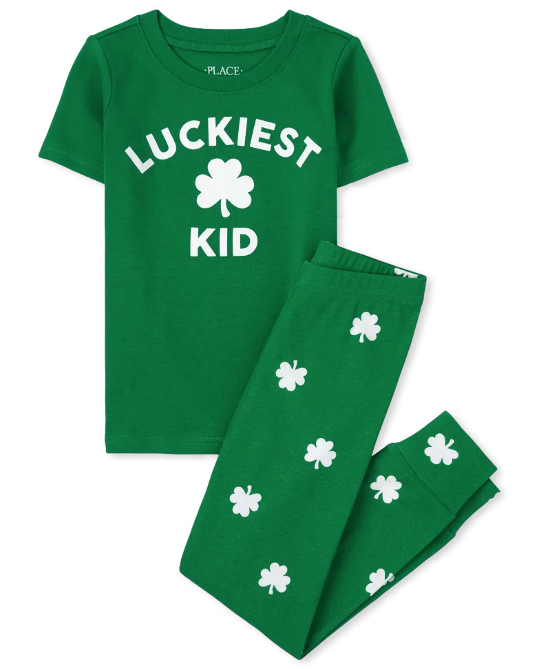 Unisex Kids St. Patrick's Day Snug Fit Cotton Pajamas - greenacres | The Children's Place