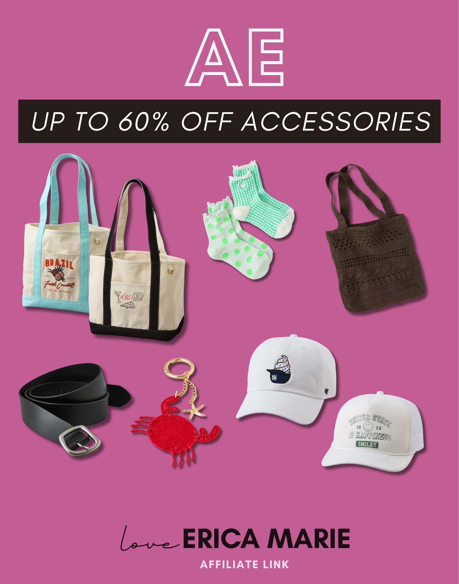 These accessories are up to 60% off, making it easy to refresh your look with simple, stylish little touches from bags, belts, and caps.  

 #LTKSaleAlert