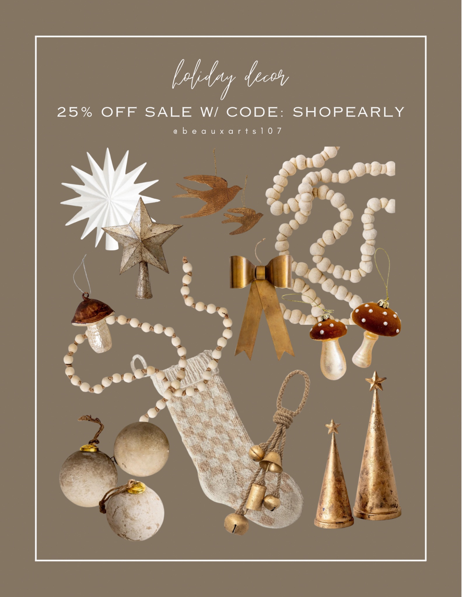 Get 25% off cute holiday decor and site wide right now with code SHOPEARLY

#LTKFindsUnder50 #LTKCyberWeek #LTKHoliday