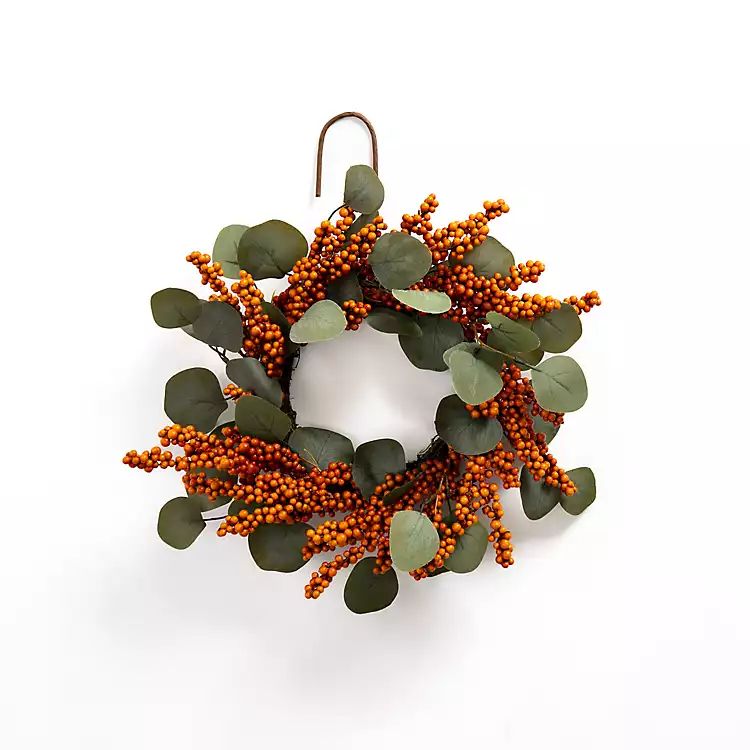 Orange Berry and Eucalyptus Mini Wreath | Kirkland's Home