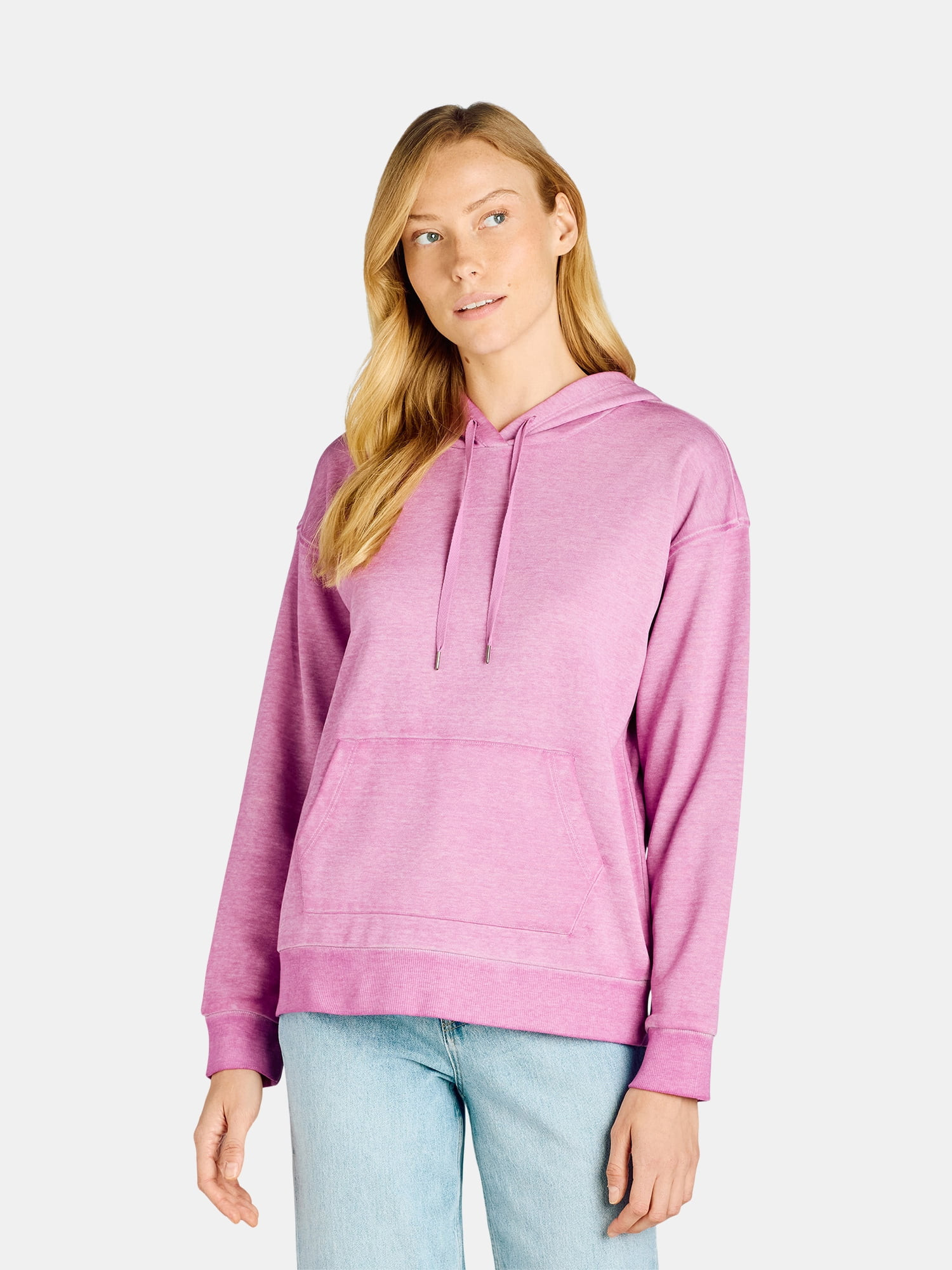 Time and Tru Women's Washed Hoodie, Sizes XS-XXL - Walmart.com | Walmart (US)