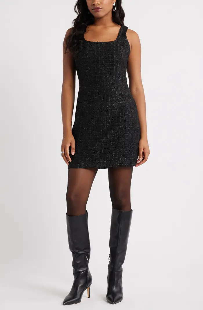 Tweed Sleeveless Minidress | Nordstrom