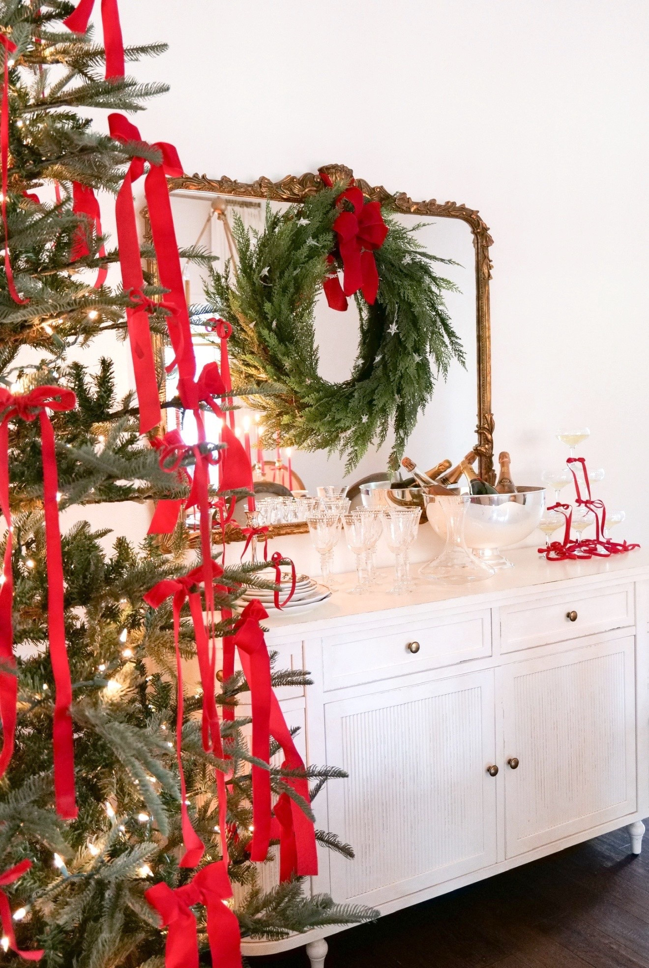 🎀✨ Bows, bows, and more bows! If you’re looking to sprinkle a little extra magic into your holiday decor, look no further. These little beauties can transform your Christmas tablescape and tree into a winter wonderland! 🌲✨ From champagne glasses to candle holders, the possibilities are endless. Just imagine the twinkling lights reflecting off those gorgeous bows—pure holiday bliss! 🥂♥️

Don’t forget about the wreaths and chairs! Adding a bow can instantly elevate your holiday vibe, making everything feel a bit more festive. 🎉 Whether you’re going for classic red and gold or something more whimsical, there’s a bow out there for every style. Plus, they’re super easy to attach! Just tie them on and watch your space come to life. 🌟

Grab some ribbons (different thickness and length adds even more to the element) and let your creativity flow! Your holiday decor deserves that extra touch of charm. Happy decorating, friends! 🎄❤️ #HolidayDecor #BowsForDays #kingofchristmas #gifted #ChristmasVibes #TablescapeGoals #FestiveFeels #DIYDecor

#LTKHome #LTKHoliday