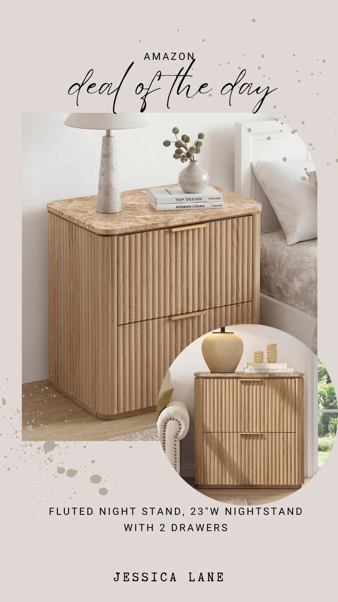 This 23" fluted nightstand with two drawers adds a touch of modern elegance to any bedroom at a great daily deal price.#BedroomDecor #HomeFinds

#LTKSaleAlert #LTKHome