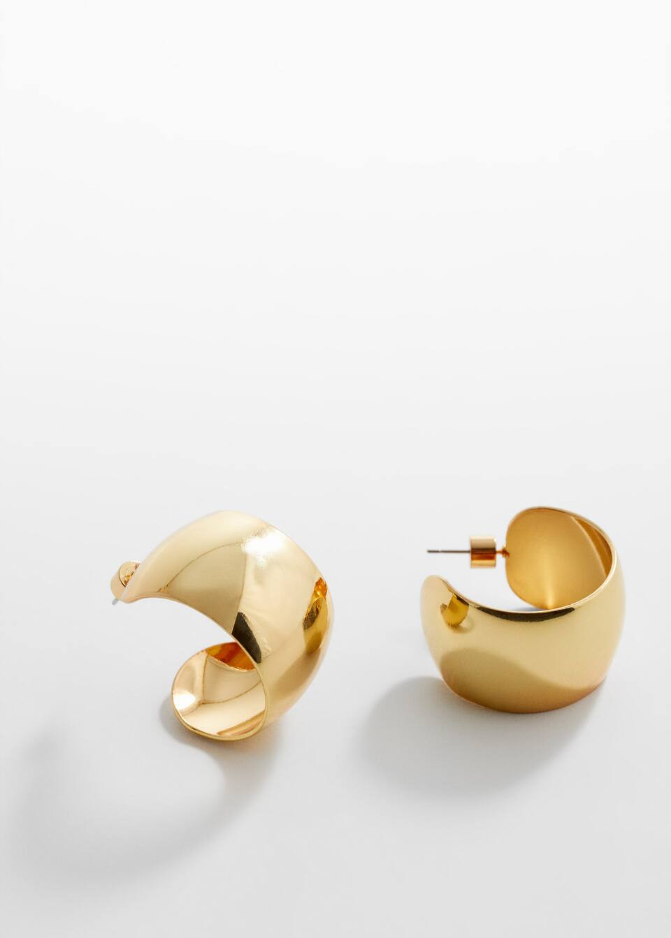 Wide hoop earrings -  Women | Mango United Kingdom | MANGO (UK)