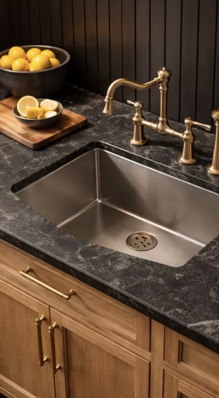 The one finish that makes every kitchen look like it was designed by a pro.
Dark marble countertops and brass hardware are the combination designers keep going back to, and honestly, it makes sense. The contrast is everything. Every product in this kitchen is linked for you so you can recreate this look at home. 🖤
Tap to shop the look!
#kitchendesign #brassfinishes #luxurykitchen 

 #LTKHome