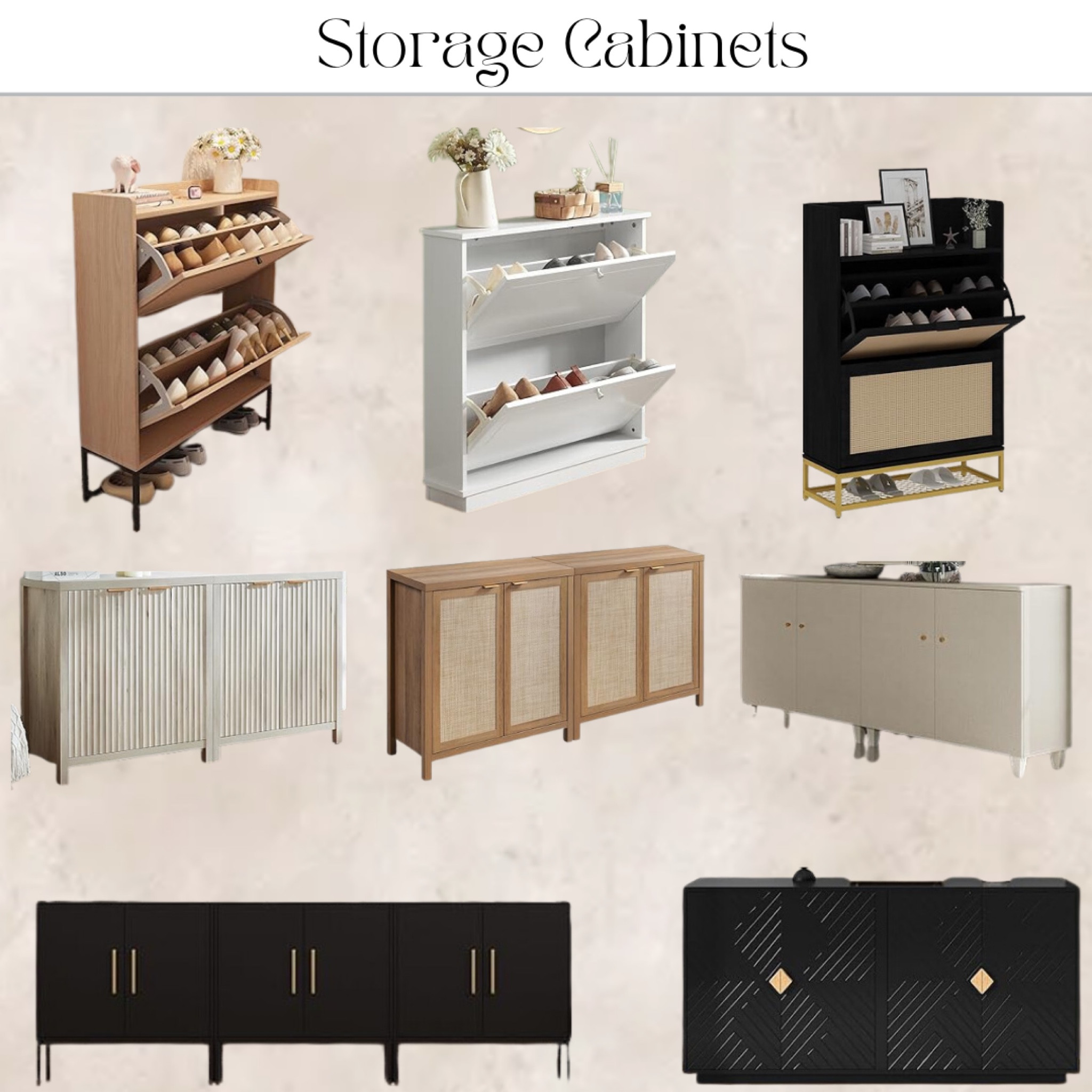 Storage Cabinets: tv stands, console tables, shoe organizer 

#amazoncabinets #amazonfinds #shoestorage #entreecabinets 