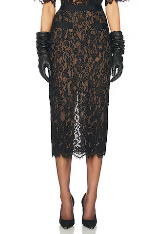 The Lace Midi Skirt | FWRD 