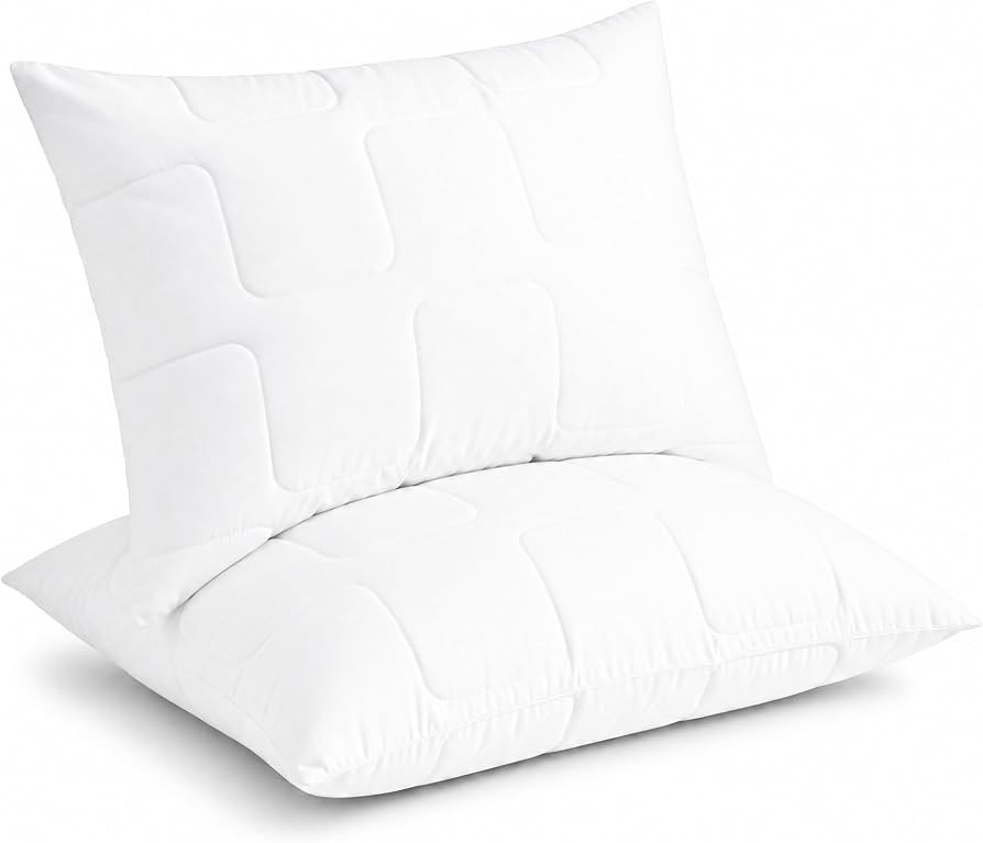 Bed Pillows Queen Size Set of 2, Soft Down Alternative, Quilted Cooling Hotel Pillow for Stomach,... | Amazon (US)