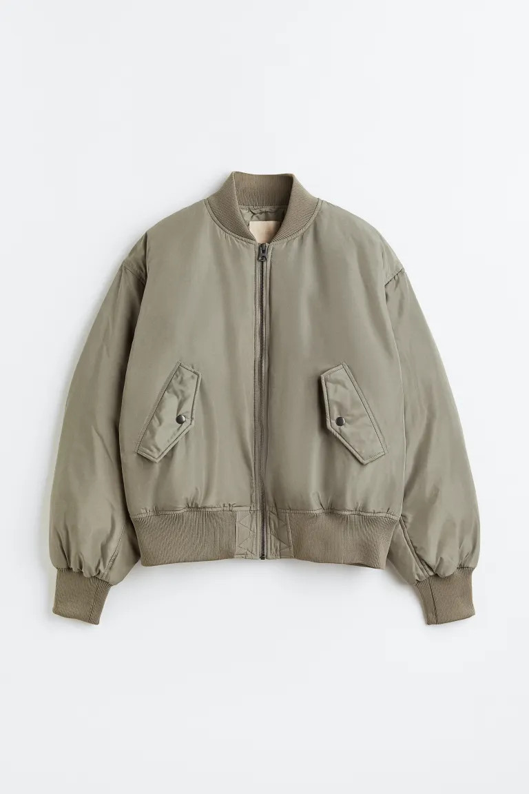 Oversized down bomber jacket | H&M (UK, MY, IN, SG, PH, TW, HK)