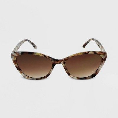 Women&#39;s Tortoise Shell Cateye Sunglasses - A New Day&#8482; Brown/Gray | Target