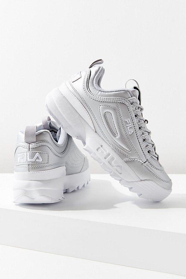 FILA Disruptor II Metallic Women's Sneaker - Silver 10 at Urban Outfitters | Urban Outfitters (US and RoW)