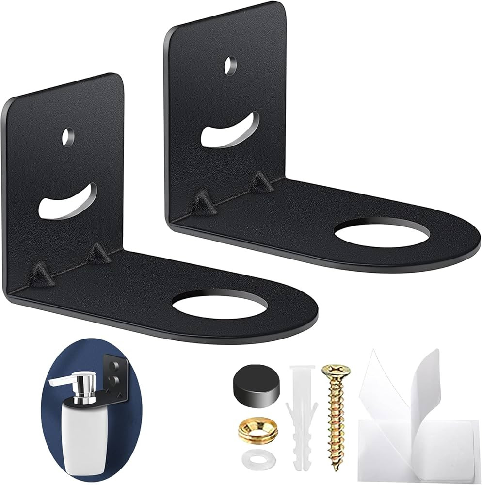 TRINENOX Non-Drilling Adhesive Shower Gel Bottle Rack, Soap Bottle Dispenser Holder Wall Mount, H... | Amazon (US)