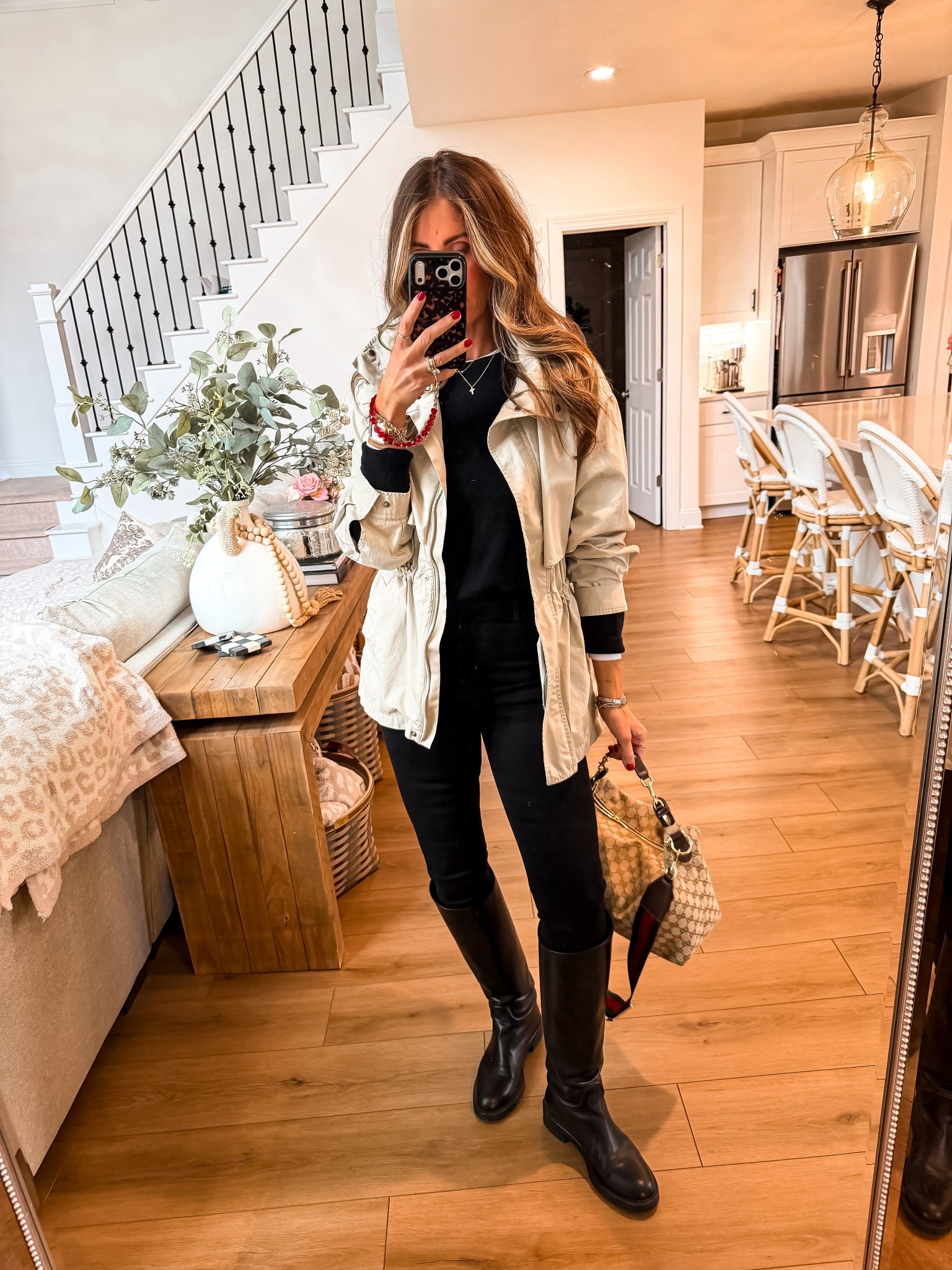 Aritzia trench size medium 
Black boots
Black skinny jeans 


#LTKmomlife #LTKOver40 #LTKMidsize