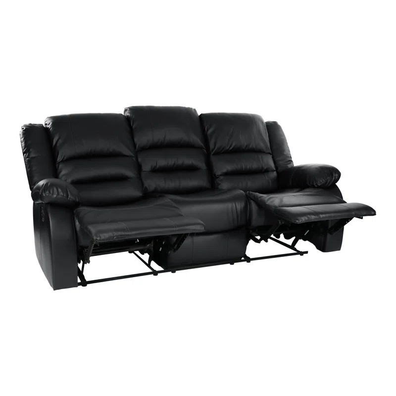 Jianyu 82" Faux Leather Pillow Top Arm Reclining Sofa | Wayfair Professional