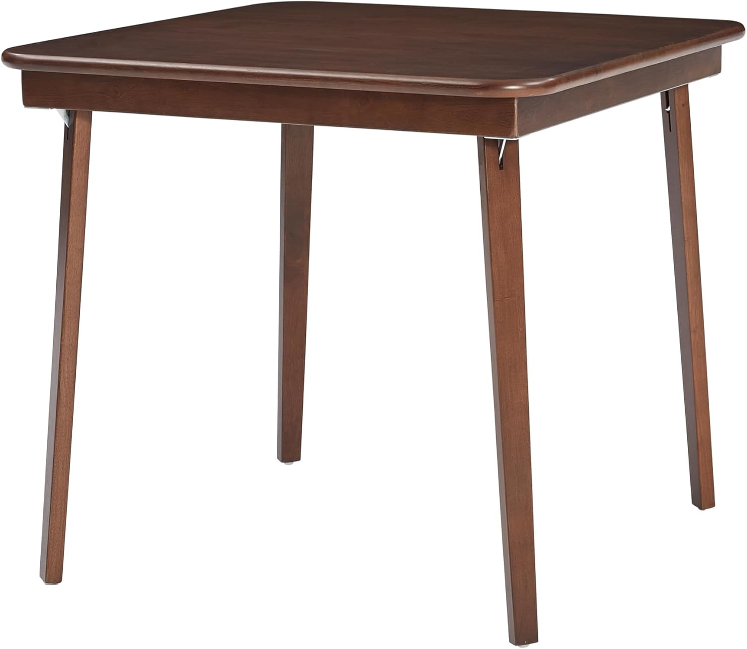 STAKMORE Straight Edge 32" Square Folding Card Table, Walnut Finish | Amazon (US)