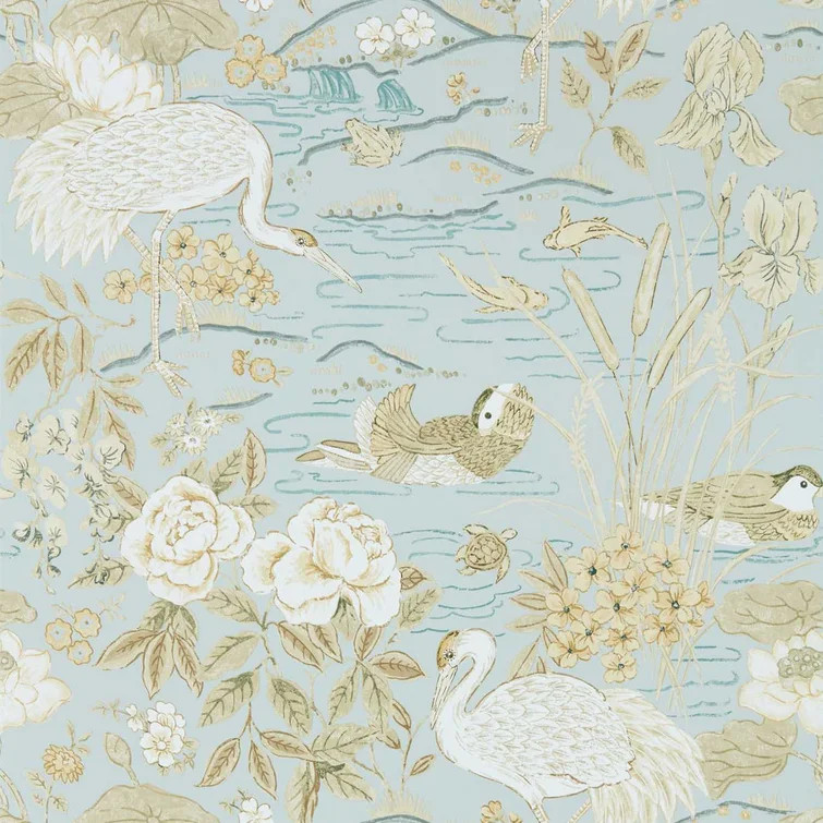 Crane & Frog Wallpaper | Wayfair North America